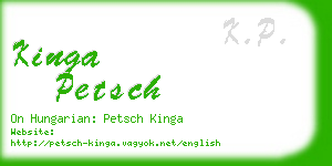 kinga petsch business card